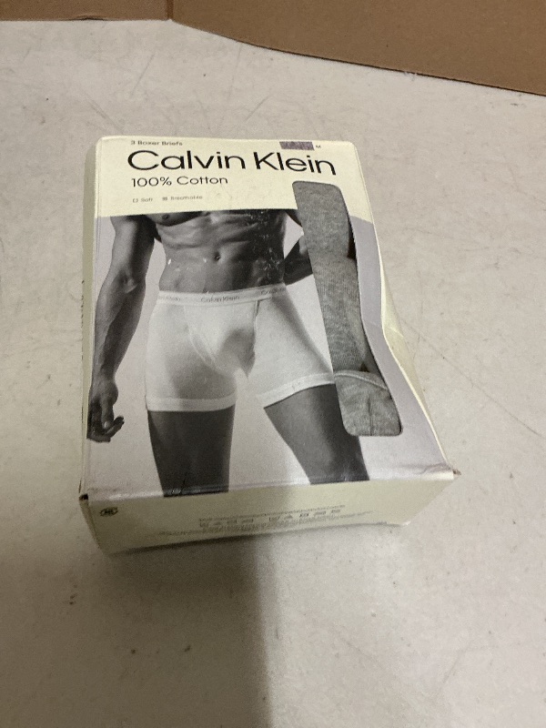 Photo 1 of Calvin Klein Men's Cotton Classics 3-pack Boxer Brief, 3 Grey Heather, Medium