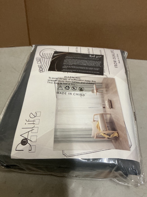 Photo 1 of DUALIFE Grey Blackout Curtains for Bedroom 84 inches Long 2 Panels Grommet Window Treatment Thermal Insulated Room Darkening Window Panels Drapes for Living Room 52x84 inch Length