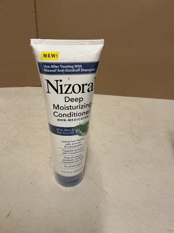 Photo 1 of Nizoral Deep Moisturizing Conditioner with Mint & Tea Tree Oil for All Hair Types - Free of Sulfates, Parabens, Artificial Fragrances and Dyes, 9.4 oz