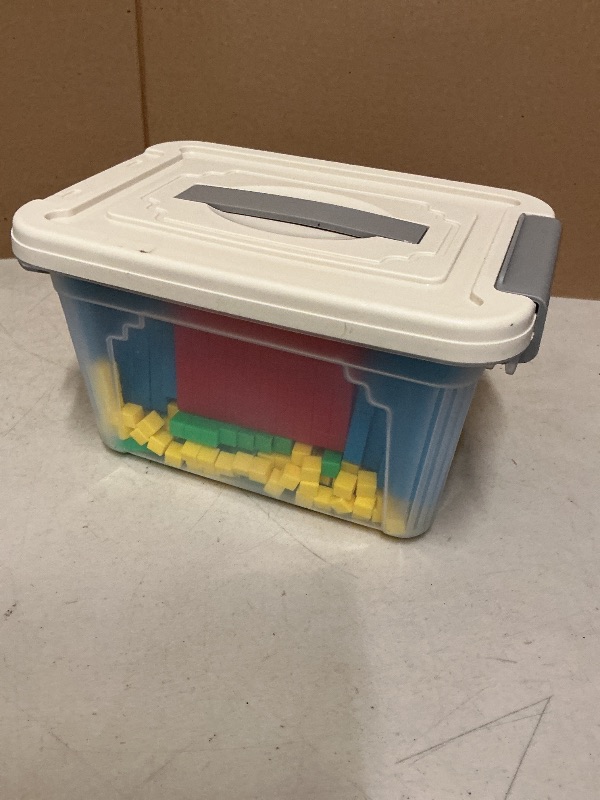 Photo 1 of TOMMYHOME Plastic Base Ten Blocks Set,Maths manipulatives for 2nd Grade classrooms.Place Value Blocks,Counting Cubes to Help Kids Learn Maths (1)