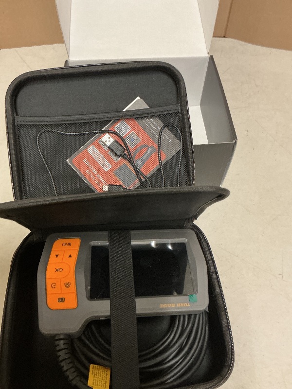 Photo 1 of Triple Lens Sewer Camera with 50ft, 5" IPS Screen Borescope with Light, 1080P HD Endoscope IP67 Drain Pipe Snake Drain Camera, 32G Card Semi-Rigid Cable for Plumbing Inspection + Case