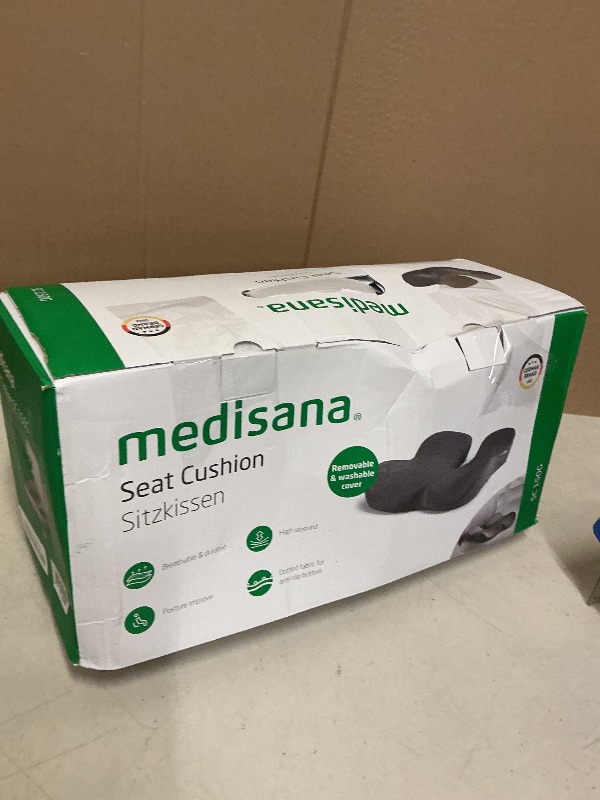 Photo 1 of Medisana Seat Cushion, SC 150G Seat Cushions for Office Chairs, Car Seat, Wheelchair - Sciatica & Tailbone & Coccyx Pain Relief Pillow for Driver Sedentary People?Size:19.6 * 16.6 * 3.7 in-Grey?