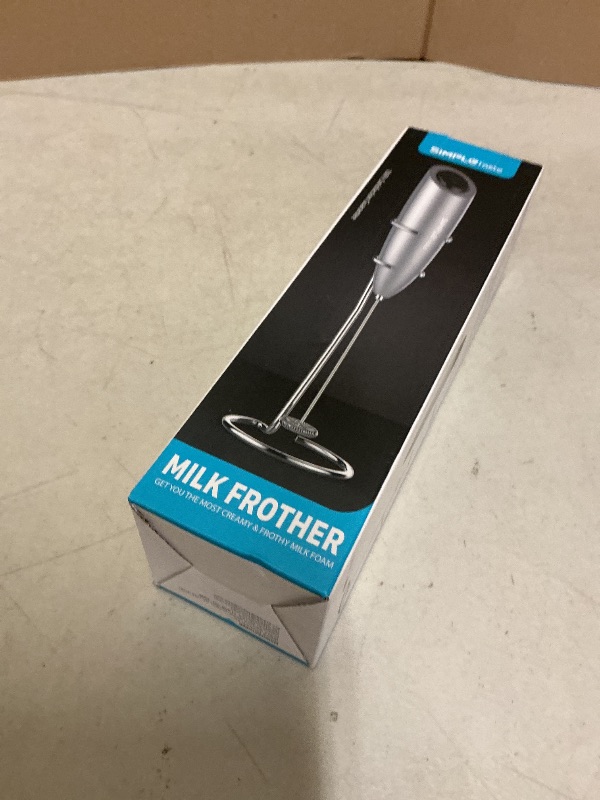 Photo 1 of SIMPLETaste Milk Frother Handheld Battery Operated Electric Foam Maker, Drink Mixer with Stainless Steel Whisk and Stand for Cappuccino, Bulletproof Coffee, Latte