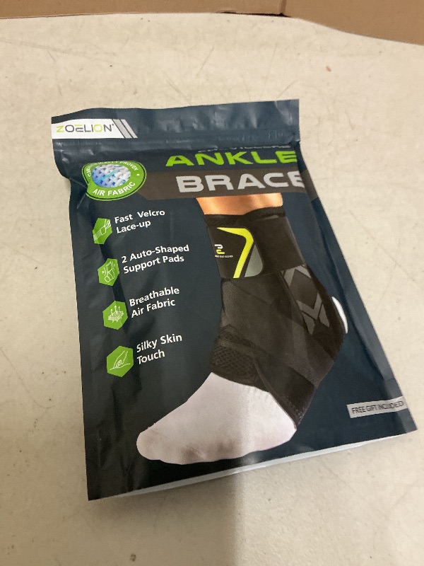 Photo 1 of ZOELION Quick Lace Up Ankle Brace with Side Stabilizing Pads, Slim Fit Ankle Support Brace, Adjustable & Breathable Ankle Support for Men Women, Ankle Stabilizer for Sprain,Injury Recovery,Sports,M