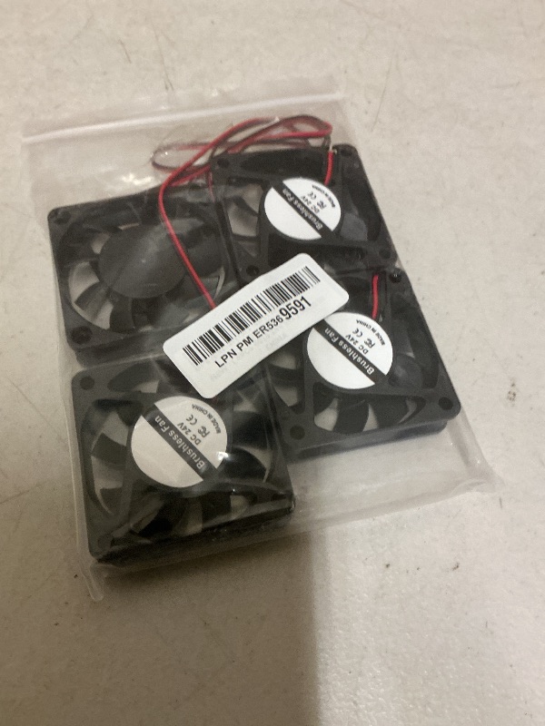 Photo 1 of 4Pcs 60mm Brushless Cooling Fan 6015 DC 24V 2.36in 60mm x 60mm x15mm 2 Pin Fan for 3D Printer Extruder DIY Computer CPU Cooling