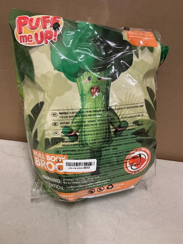 Photo 1 of Spooktacular Creations Halloween Inflatable Costume Adult, Full Body Broccoli Blow Up Costume, Funny Green Inflatable Suit for Halloween Cosplay Parties, Large(67In)