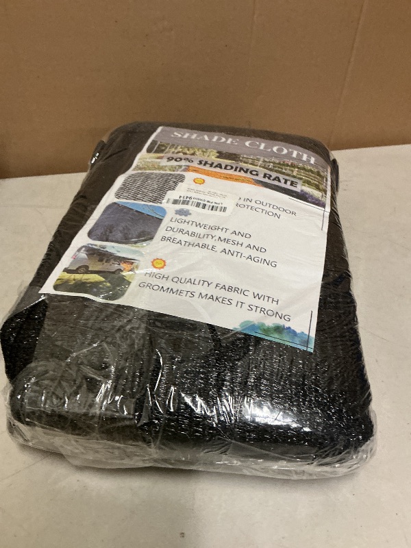 Photo 1 of Vocray 90% Black Shade Cloth, 10X20Ft Garden Sun Shade for Plant Cover, Outdoor Shade Netting with Grommets, Sunblock Mesh Tarp for Patio, Greenhouse, Pergola, Potted Plant, Chicken Coop