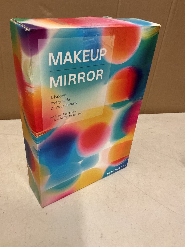 Photo 1 of BERTHALESS for Mom Makeup Mirror Vanity Mirror with Lights, 14.4" L x 9.1" W Rechargeable Lighted Mirror with 1X 2X, 3X, Magnification, Touch Control