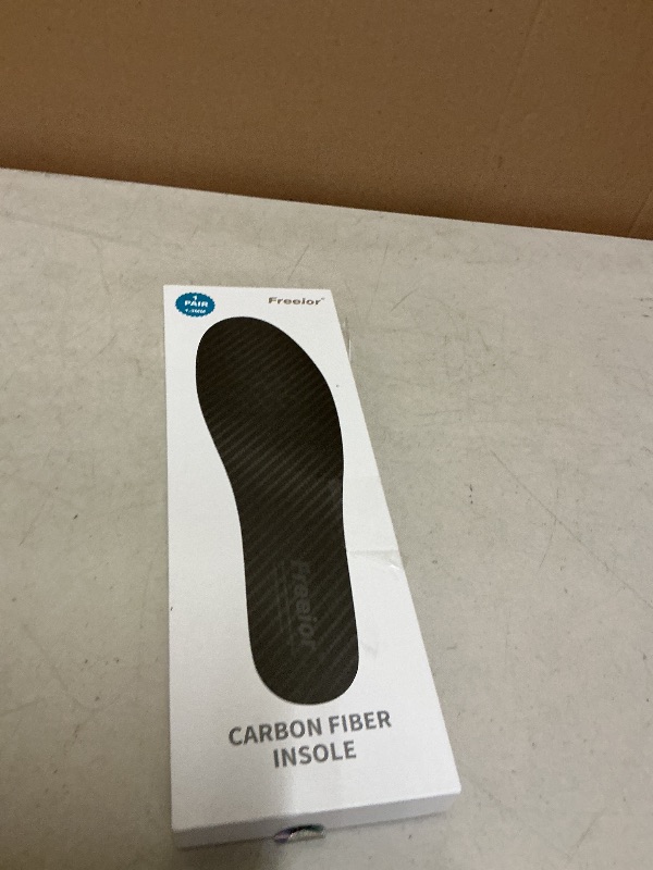 Photo 1 of Freeior Carbon Fiber Insole for Pain Relief of Turf Toe, Hallux Rigidus and Limitus, Foot Fractures Recovery, Rigid Thin Foot Plate Carbon Fiber Shoe Inserts for Men Women 1 Pair 11.22"- 285mm