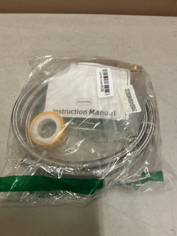 Photo 1 of Dishwasher Hose Installation Kit - Includes Water Supply Line, 3/8" Compression Water Splitter, 3/4" FHT Elbow, and 3/8" MIP Elbow (8 FT)