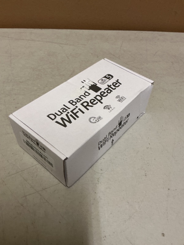 Photo 1 of Dual Band 5GHz/2.4GHz WiFi Extender, WiFi Booster, WiFi Extender Signal Booster, Covers 12880 Sq.ft, Supports 105 Devices, Wireless Signal Booster for Home