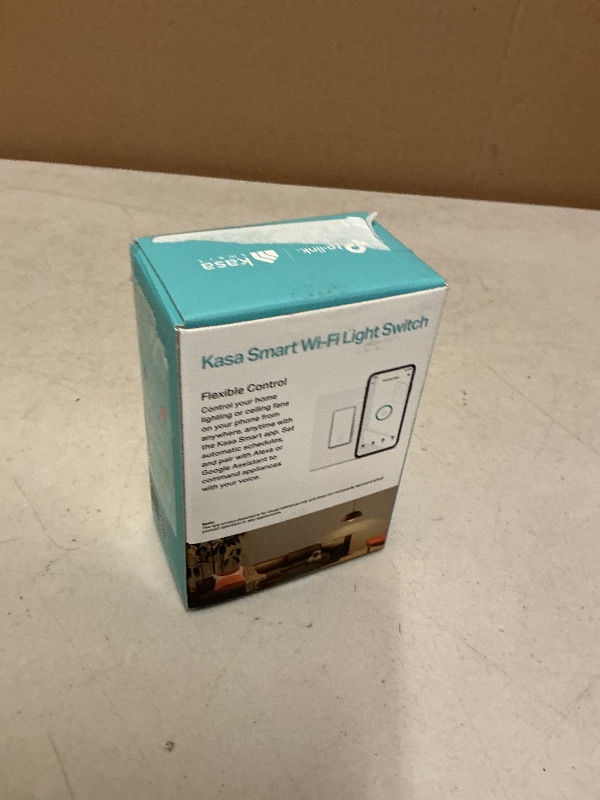 Photo 1 of Kasa Smart Light Switch HS200, Single Pole, Needs Neutral Wire, 2.4GHz Wi-Fi Light Switch Works with Google Home, UL Certified, No Hub Required, White