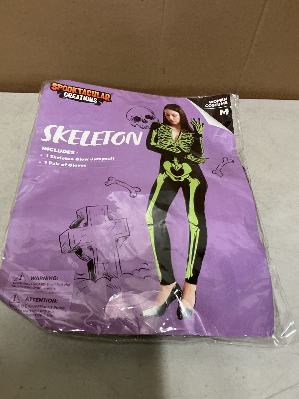 Photo 1 of Spooktacular Creations Womens Skeleton Costume Glow in the Dark, Halloween Skeleton Bodysuit, Halloween Costumes for Adult