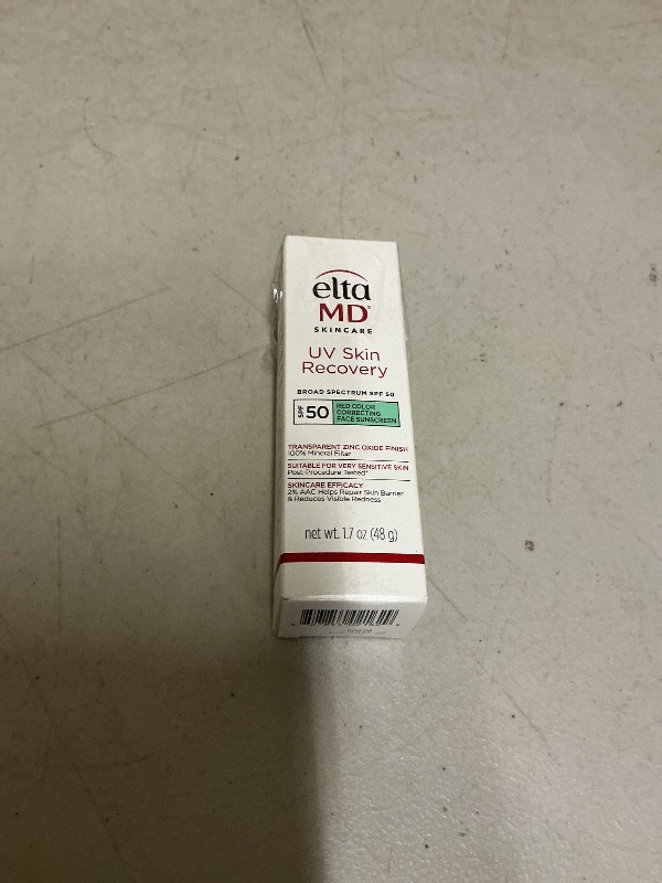 Photo 1 of EltaMD UV Skin Recovery Green Tint All Mineral, Redness Reduction, Sensitive Skin Face Sunscreen SPF 50