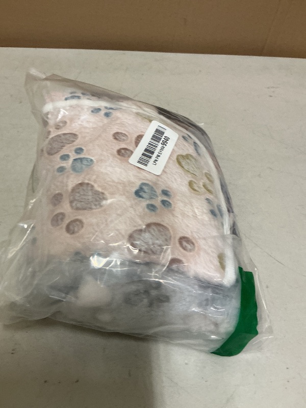 Photo 1 of Dono 1 Pack 3 Dog Blankets, Soft Fluffy Fleece Pet Blanket Warm Sleep Mat Paw Print Design Puppy Kitten Throw Blankets Doggy Blanket for Dogs