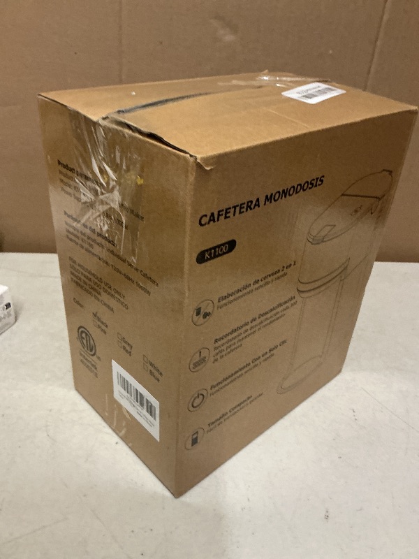 Photo 1 of Horavie Mini Single Serve Coffee Maker for K Cup and Ground Coffee, Fast Brew One Cup Coffee Machine with Descaling Reminder and Water Window, 6 to 12 oz. Brew Sizes, Black
