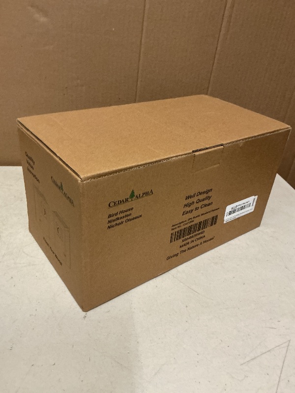 Photo 1 of 2pk Large Bluebird House for Outdoor - Extra High Size, with Perch, Mesh Base & Brass Guard - Cedar Birdhouse for Bluebirds, Finches, Swallows Carbonized Finished 5 Years Usage, Assembling Needed