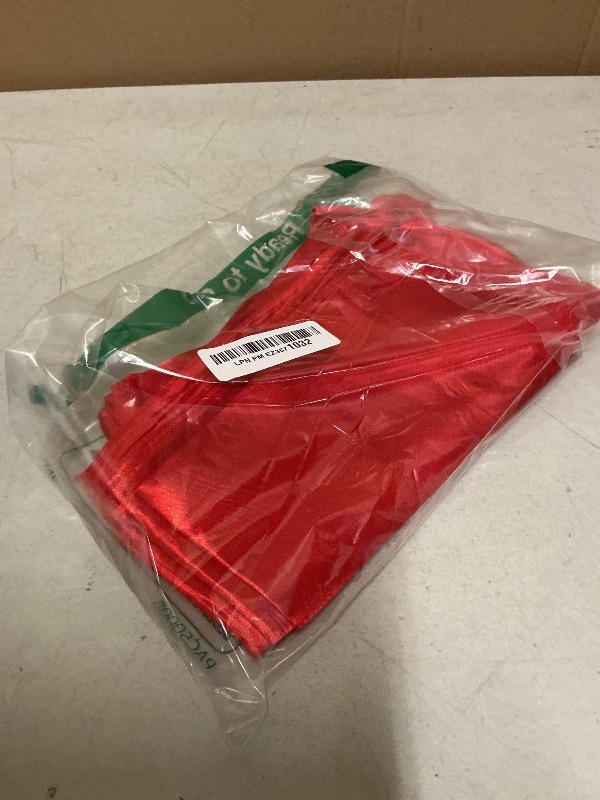 Photo 1 of ANECO 12 Pieces Satin Napkins Soft Dinner Napkins Square Table Napkins 17 x 17 Inches for Restaurant Weddings Party Dinner Decoration (Red)