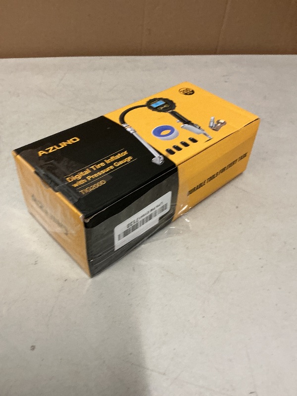 Photo 1 of AZUNO Digital Tire Inflator with Pressure Gauge, 200 PSI, Heavy Duty Air Compressor Accessories, w/Rubber Hose Lock on Air Chuck and Quick Connect Coupler