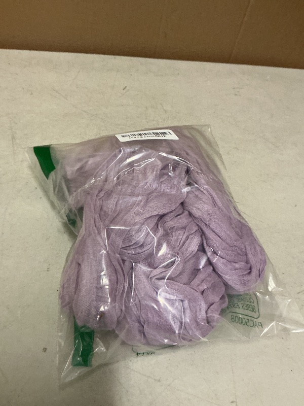 Photo 1 of Jugbey Lavender Lilac Purple Cheesecloth Table Runner Fall Autumn Decor 10ft Table Cloth for Wedding Party Baby Bridal Shower Birthday Halloween Thanksgiving Decoration