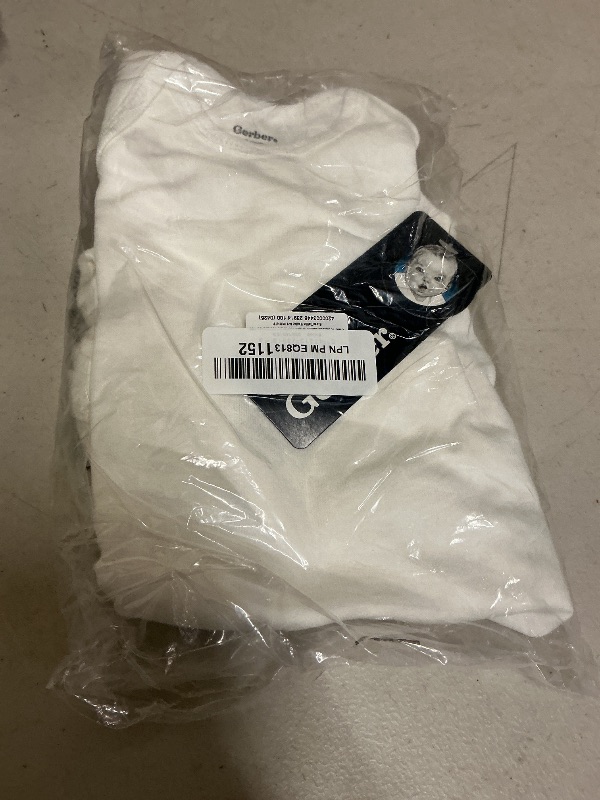 Photo 1 of Gerber Baby  Short Sleeve Onesies Bodysuits, Solid White, 6-9 Months
