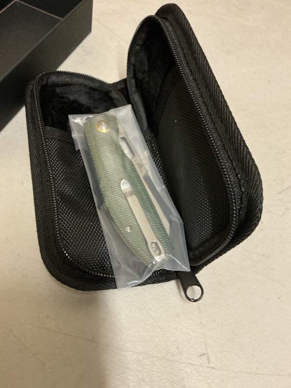 Photo 1 of CJRB Pocket EDC Knife Ekko(J1929) Small Folding Knife AR-RPM9 Steel Blade and Green Micarta Handle Outdoor for Men Women for Gifts