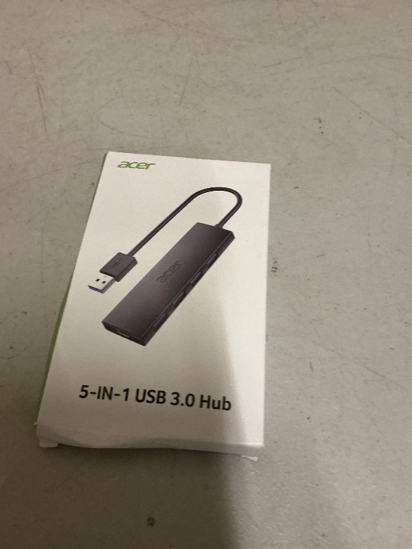 Photo 1 of Acer USB Hub 4 Ports, Multiple USB 3.0 Hub, USBA Splitter for Laptop with Type C Power Port, Extender for A Port Laptop, PC, Desktop and More (2ft)
