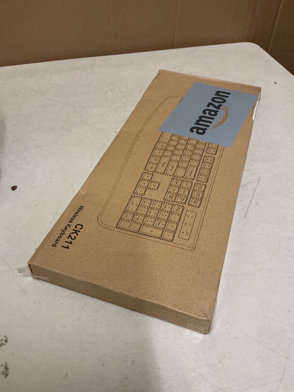 Photo 1 of EDJO Wireless Keyboard, 2.4G Ergonomic Full Size Wireless Computer Keyboard with Wrist Rest for Windows, Mac OS Desktop/Laptop/PC?Black?