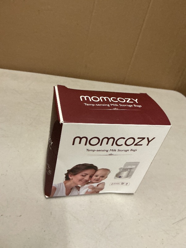 Photo 1 of Momcozy Easy Pour Breastmilk Storage Bag, 8Oz, Temp-Sensing Color Change, 60 Count Milk Bag with Self Standing for Breastfeeding, No Leak Presterilized for Freezer, Recyclable & BPA Free