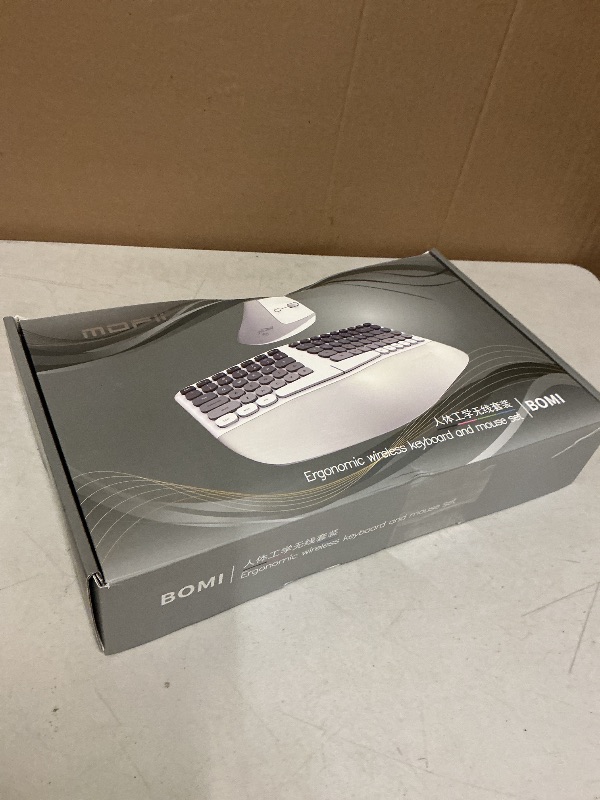 Photo 1 of Ergonomic Wireless Keyboard and Mouse Set Creamy Wireless Keyboard Silent Mice Set with Wrist Rest for Computer, Laptop, PC, Mac, Windows