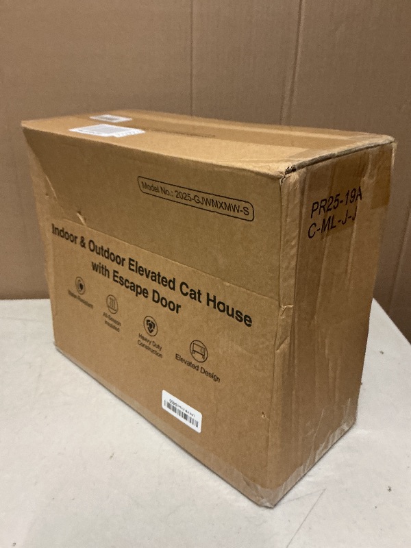 Photo 1 of Indestructible Heated Cat House for Outside Winter, 100% Waterproof, Safe Escape Door, Insulated Outdoor Cat Shelter with Heater for Feral Barn Cat Kitty (Forest Green, 13"x17"x18")