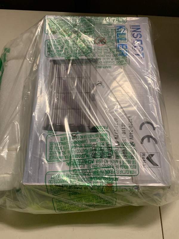 Photo 1 of 2 Pcs Electric Bug Zapper Indoor Insect Killer with Replacements Bulbs 20W Blue Light Powerful 2800V Attract Fly and Mosquito Traps with Circuit No Load Protection Outdoor Plug in Pest Control