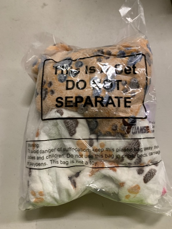 Photo 1 of 4 Pack Ultra Soft Dog Cat Bed Mat with Cute Prints Reversible Fleece Dog Crate Kennel Pad Cozy Washable Thickened Hamster Guinea Pig Pet Bed Mat for Small Animals(13 x 10 Inches,Vivid Color)