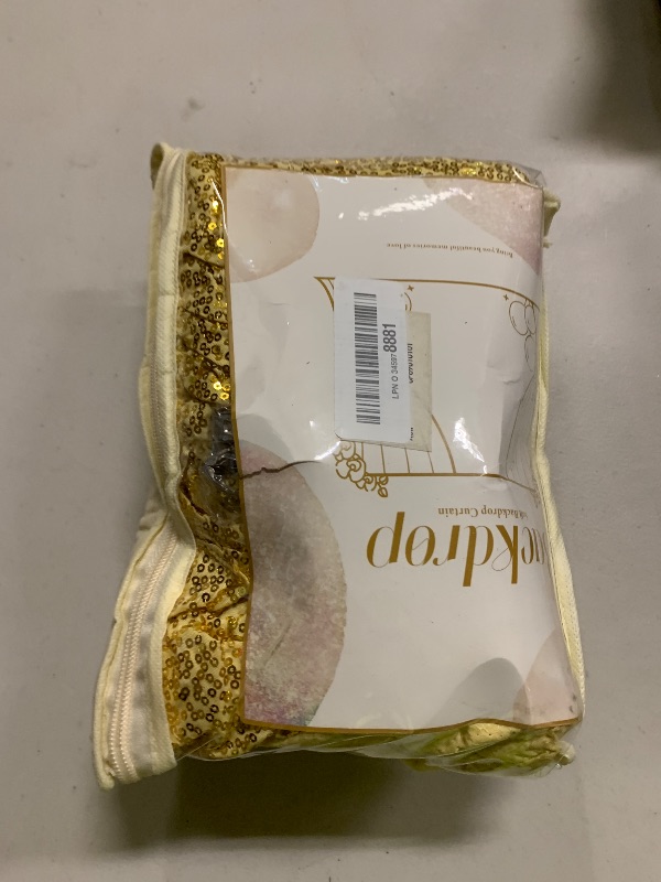 Photo 1 of 6.5FT Gold Sequins Round Backdrop Cover - Sparkly Glitter Design, Adjustable for 5-6.5ft Round Arch Stands, Fitted Circle Balloon Arch Cover for Wedding Birthday Party Baby Shower Photography Decor