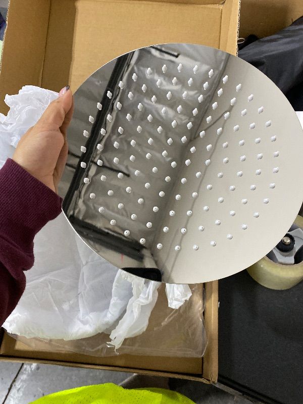 Photo 1 of 10-Inch Single Function Eco-Performance Rainshower Showerhead with Immersion Rainshower Technology, Brushed Nickel