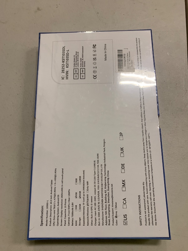 Photo 1 of 10.3 Inch Gaming Tablet,Android 11 Tablet,1920 x 1200 FHD IPS,5+13MP Dual Camera,Unisoc T610 Octa-core Processor,7500mAh Battery Capacity,4G LTE+2.4/5G Dual Band WiFi+Type-C+Eye Protection Screen