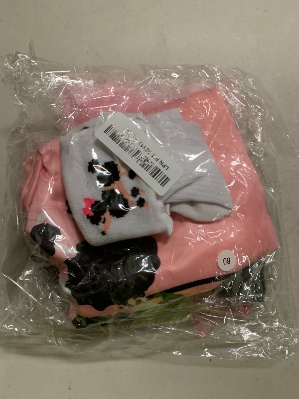 Photo 1 of 50s Girls Poodle Skirt Kids Sock Hop Outfit, Decades Day Costume - Grease Accessories Bobby Socks, Scarf & Glasses (Pink, 4-6 Yrs)