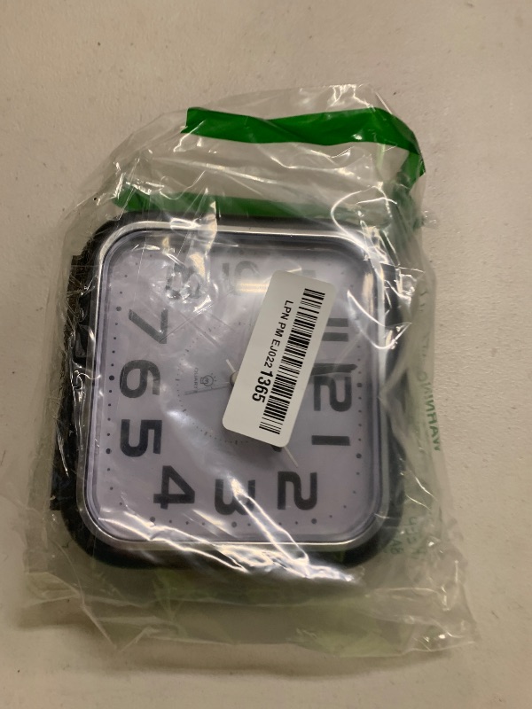 Photo 1 of 5.5" Large Analog Alarm Clock Silent Non Ticking, Gentle Wake, Beep Sounds, Increasing Volume, Battery Operated Snooze and Manual Light, Easy Set, Black (Best for Elder)