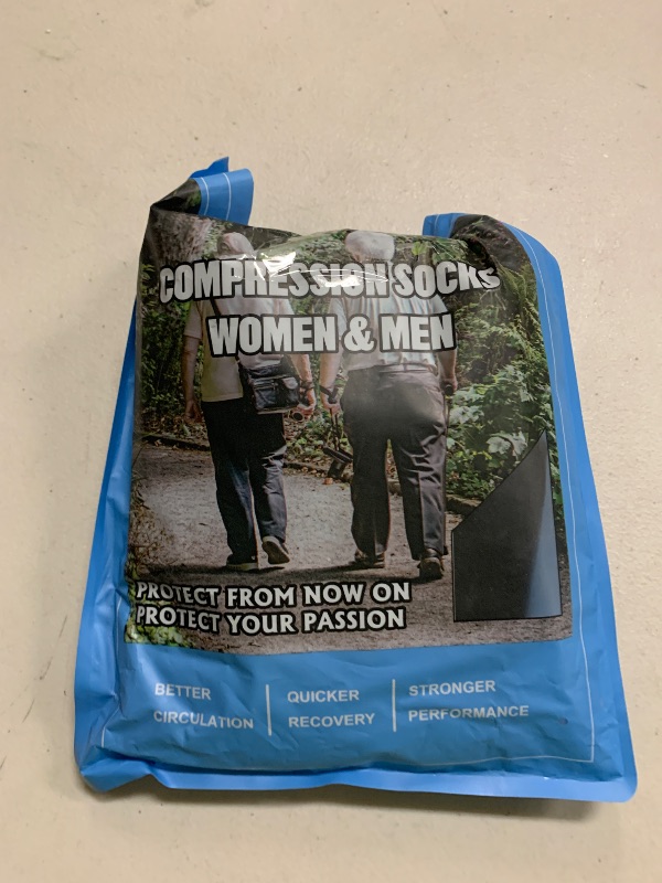 Photo 1 of 2 Pair Plus Size Closed Toe Compression Socks with Zipper, Compression Stockings for Overweight Women Men 15-20 mmHg