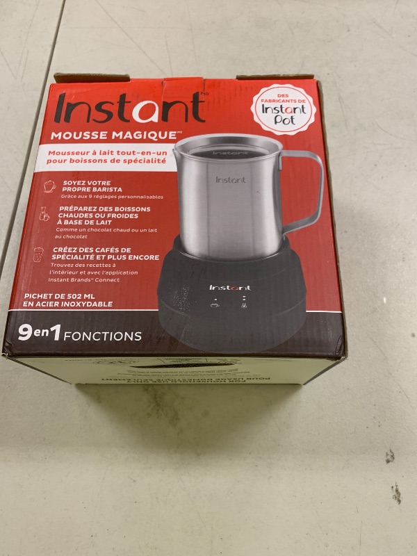 Photo 1 of Instant Pot Instant MagicFroth 9-in-1 Electric Milk Steamer and Frother, 17oz Stainless Steel Pitcher, Hot and Cold Foam Maker and Milk Warmer for Lattes, Cappuccinos, Macchiato