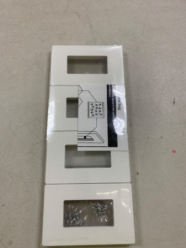 Photo 1 of CML Decorator Screwless Wall Plate, 1-Gang Receptacle Outlet Cover, 8 Pack Hidden Screw Smooth Face Switch Plates, Standard Size 2.91"x4.68", UL Listed, White