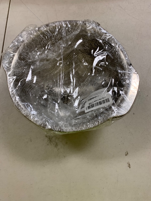 Photo 1 of 18/8 Stainless Steel Microwell Colander, 3.5QT Large Capacity with Handle Kitchen Food Strainer Basket for Washing Vegetables, Fruits, Rice, and Pasta (primary colour, 3.5QTColander+3.5QT Mixing bowl)