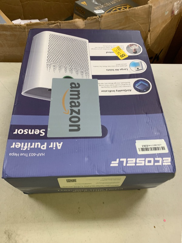 Photo 1 of Air Purifiers for Home Large Room, Cover Up to 2400 Ft² with True HEPA Filter, Smart Mode, PM2.5 Air Quality Display, 22dB Sleep Mode, Aromatherapy with 2X-Purification & 360°Air Outlet, HAP603, White