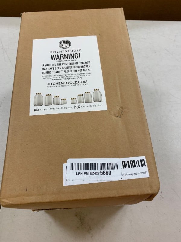 Photo 1 of 1 Gallon Glass Large Jar with Airtight Bamboo Lid - Strong Clear Borosilicate Canister for Kitchen Food Storage Organizing, Terrarium, Pantry Decorative Container & Laundry Room - Pack of 1