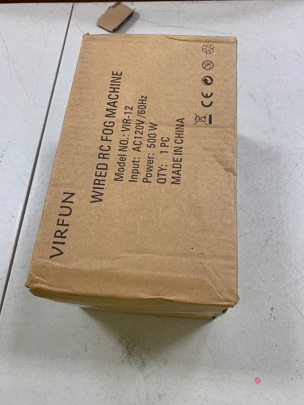 Photo 1 of Machine, VIRFUN Fog Machine with Wired Remote Control and Auto Mode, Perfect for Halloween, Party, Outdoor, Indoor and Stage Effect, 500W and 500ml Tank