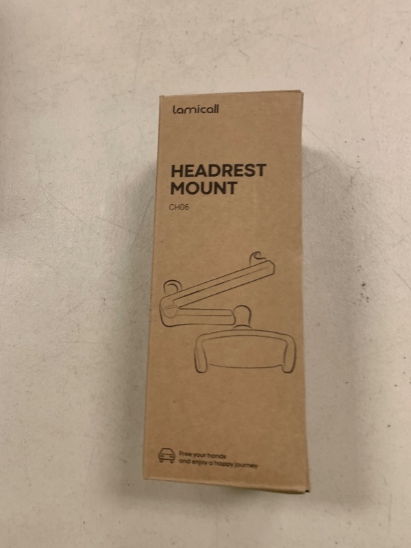 Photo 1 of Lamicall Car Headrest Tablet Holder - [3 in 1 Extension Arm] Adjustable Tablet Car Mount for Back Seat, Road Trip Essentials for Kids, for 4.7-11" Device Like iPad Pro, Air, Mini, Galaxy, Fire, Black