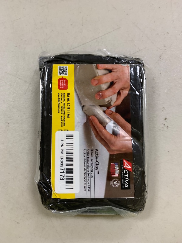 Photo 1 of Activa Activ-Clay, Self Hardenig Natural Air Dry Clay, Black 2.2lb (1kg) - Great All Purpose Clay for Art, Craft and Sculpting