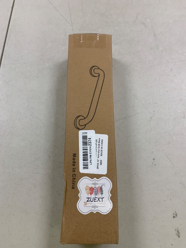 Photo 1 of 2 Pack 12 Inch Anti Slip Shower Grab Bar Handle, ZUEXT Chrome Stainless Steel Bathroom Grab Bar, Knurled Bathroom Balance Bar,Safety Hand Rail Support,Handicap Elderly Injury Senior Assist Bath Handle