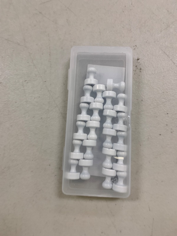 Photo 1 of 22 Pack Fridge Magnets Strong for Whiteboard, Push Pin Magnet, Refrigerator Magnet Small Strong Rare Earth Magnets for Office, Classroom, Kitchen, Home, White