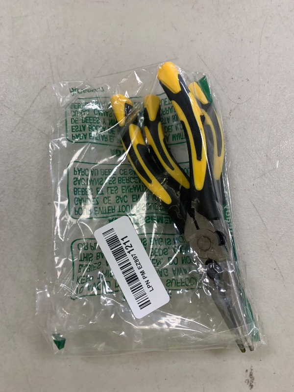Photo 1 of ZUZUAN Premium Long Needle Nose Pliers- 8” & 6'', Paper Clamp Precision, Chromium-vanadium Steel, Soft Grip with Wire Cutter, Long Nose Cutting Pliers for Home, Fishing, Jewelry, Crafts,2pcs